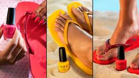 La marca de esmaltes #1 en salones y la marca deportiva se han inspirado en algunos de los tonos más icónicos de Opi para la elaboración de las sandalias más exclusivas, inspiradas en la firma profesional de lacas para las uñas 