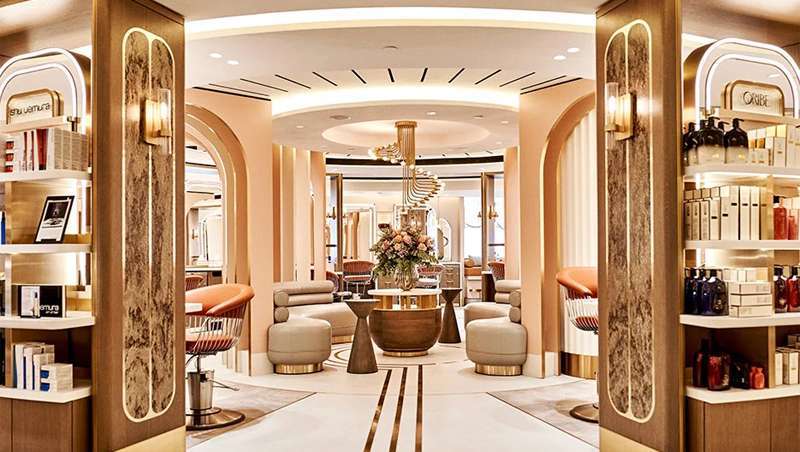 Harrods apresenta o seu glamoroso salão de beleza e cabeleireiro