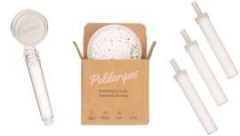 Está fabricado con materiales de primera calidad y tecnología KDF, consigue eliminar los metales, cloro y bacterias y equilibrar el pH del agua