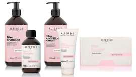 Tratamiento profesional, incluido dentro de la gama Made with Kindness de Alter Ego Italy, que hidrata y realiza una acción de salud, recuperación y rejuvenecimiento en el cabello