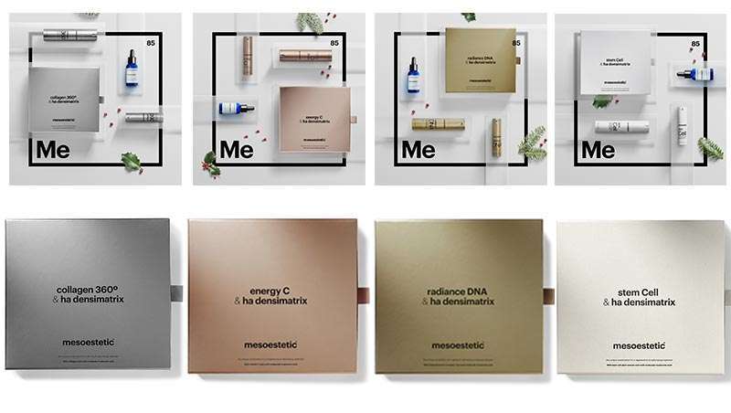 Mesoestetic celebra o natal com quatro exclusivos sets antiaging de edio limitada