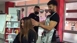 Radical Shades, la nueva coloración permanente sin amoníaco y vegana de Alcántara Cosmética llega a Canarias con Isaac Martín Caro, embajador de la firma y el técnico estilista, Alejandro Cantano 