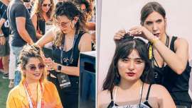 Trenzas, moños, baby ponytails, ondas surferas, purpurina, stickers y brillantes. Los expertos de ghd y salones consiguen el peinado perfecto marcando las últimas tendencias en festivales en el stand de ghd en Mad Cool Festival