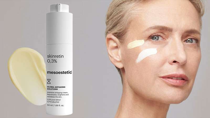 mesoestetic lanza skinretin 0,3, crema antiedad con retinol altamente eficaz y de elevada tolerancia drmica