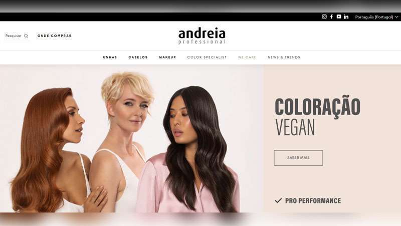 Andreia Professional apresenta-nos a sua nova web