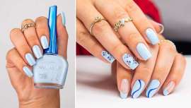 Artistas y celebridades están obsesionadas con este look y se han unido a este hashtag, #blueberrymilknails, se trata de un tono azul bebé o azul pastel con ligeras notas lilas. Desde Masglo, nos ofrecen varios paso a paso con su tono Solidaria