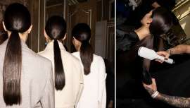 Esta temporada, la marca de herramientas para el cabello ghd y Wella Professionals se asocian con la estilista británica Victoria Beckham para crear Rich Shine, una tendencia de peinado presentada en el desfile SS24 en París