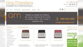 Artículos desechables o aceites esenciales completan la web de la marca de cosmética Ana Mandara