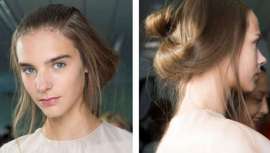 Eugene Souleiman, director creativo global de Wella Professionals, creando el styling para Antonio Berardi P-V 15