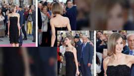 La Reina Letizia dice adiós a la larga melena para pasarse al
corte de pelo de la temporada: un long bob con raya a un
lado