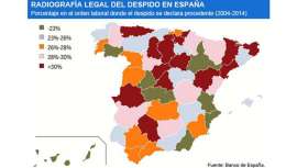 La justicia laboral en nuestro país queda reflejada en un mapa, elaborado sobre miles de resoluciones, donde las diferencias de criterio producen una desazón considerable
