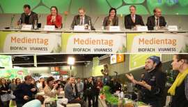 El 5 de septiembre tuvo lugar la rueda de prensa de la feria de alimentos ecológicos Biofach y del salón monográfico internacional de cosmética natural Vivaness. Ambos se celebrarán en el centro ferial de Núremberg del 10 al 13 de febrero de 2016
