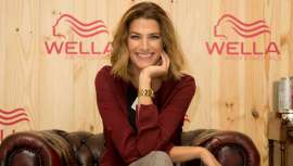 La actriz y modelo, acompañada del equipo del salón de peluquería Hair Krone, presentó Ellos dan color a tu vida, la nueva campaña de la firma. Sánchez mostró su nuevo color de cabello ante los medios, hace unos días  