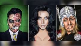 Para Argenis Pinal, maquillador profesional de Temecula, en California (EE UU), es un placer devolverle la vida a Wonder Woman (Mujer Maravilla). Gracias al maquillaje, Pinal se transforma en personajes de cómic, femeninos o masculinos