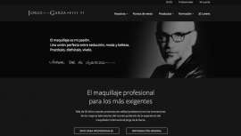 Elegante y personal, así es la nueva página web del maquillador y estilista Jorge de la Garza, con fondo negro y secciones bien definidas