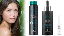 La gama, testada dermatológicamente, está formada por  champú, sérum y loción. Todos los productos contienen menta piperita, con propiedades calmantes y refrescantes, junto con extracto de salix alba, de efectos relajantes