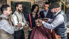 Cuatro finalistas lucharán en la Batalla de los Barberos, presentada por Beautyworld Middle East y la British Barbers Association, para conseguir el título de mejor peluquero y mejor afeitado de los EAU