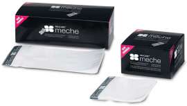 Se compone de dos capas de película de plástico con una cinta autoadhesiva superior. Está disponible en dos tamaños, corto y largo