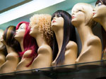 colección de maniquis para pruebas de prótesis capilares