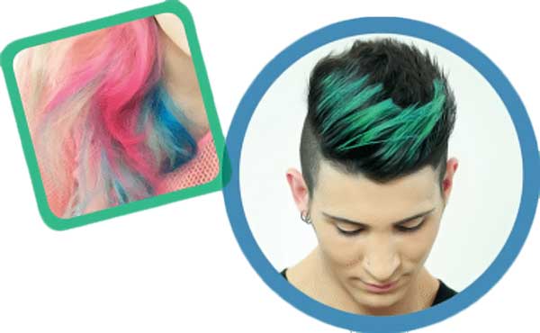 Color, potencia y fantasía directos sobre el cabello sólo con Tab>u Color Direct