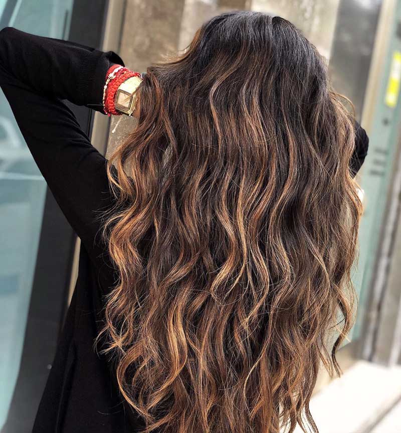 Balayage Tonos Caramelo Pelo Moreno Con Mechas Mechas Vrogue Co