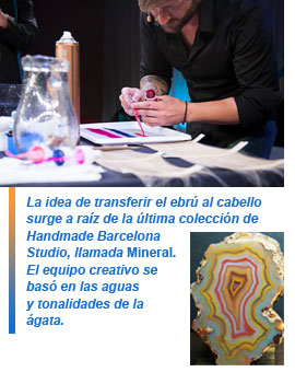 El ebrú, técnica de dibujo sobre el agua, transferida al cabello