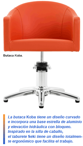 butaca Koba y taburete Seki de Takumi