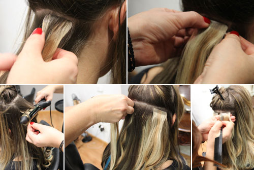 Cambio de look con extensiones adhesivas