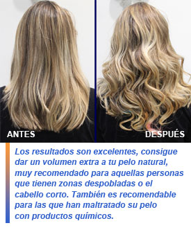 Cambio de look con extensiones adhesivas