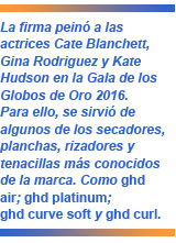 ghd peina actrices en globos de oro