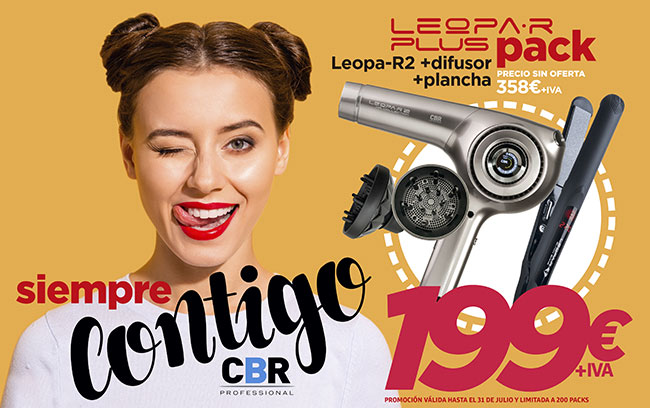 CBR - Pack Leopa-r plancha + secador y difusor